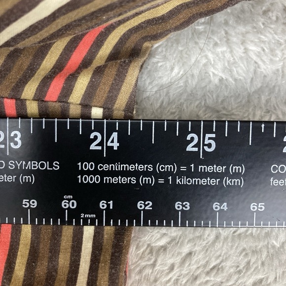 Roaman's Shirt‎ Women's Size Medium Brown Striped Long Sleeve Retro Casual Y2K - Picture 4 of 9